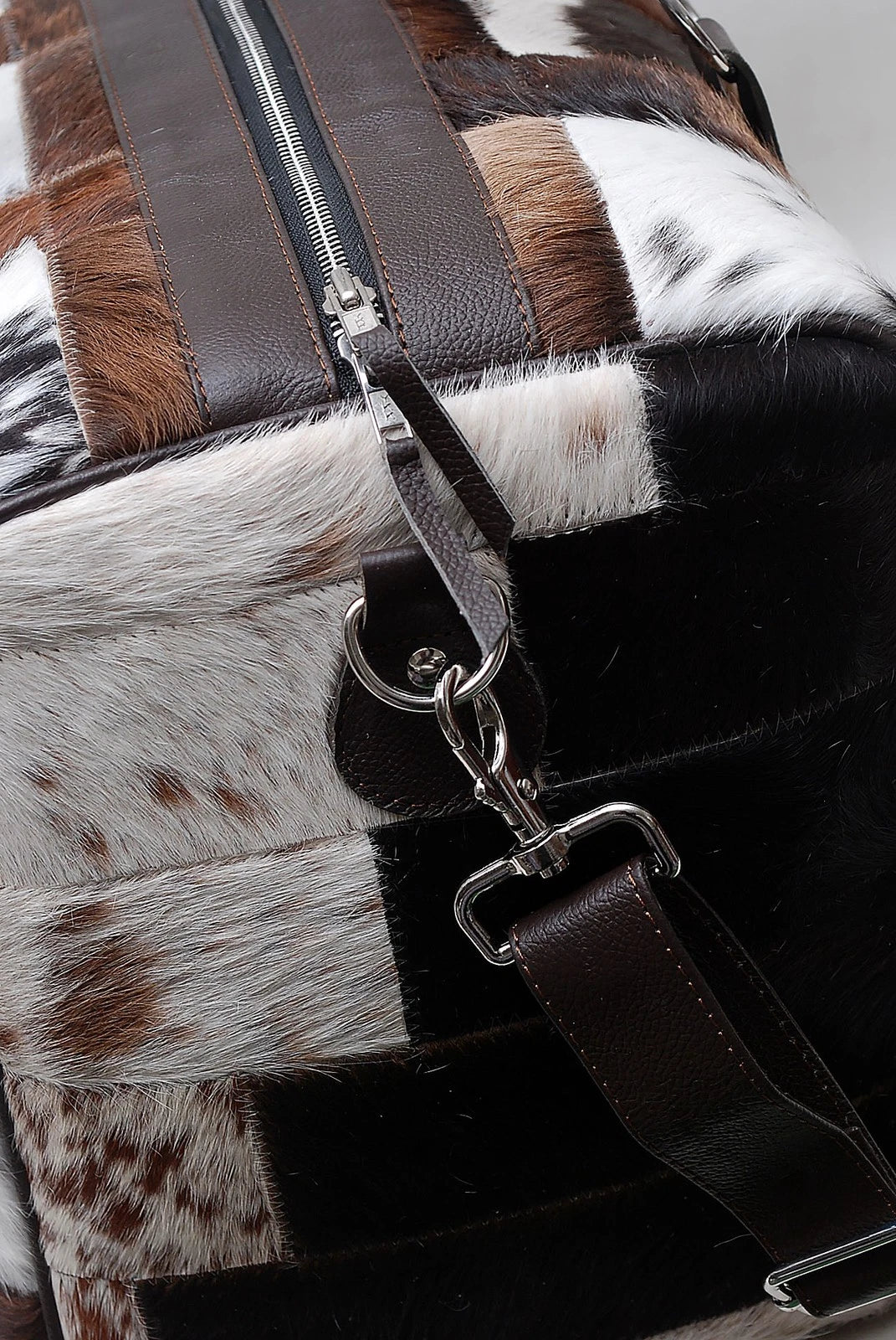 cowhide travel bag real leather duffle