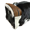 Extra Large Tricolor Cowhide Overnight Duffle Bag