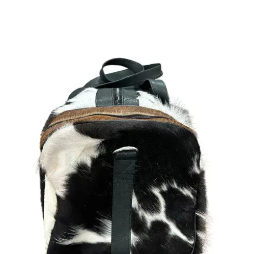 Extra Large Tricolor Cowhide Overnight Duffle Bag