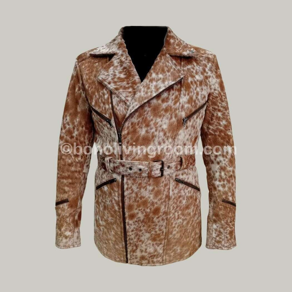 cowhide jacket western style hair on hide