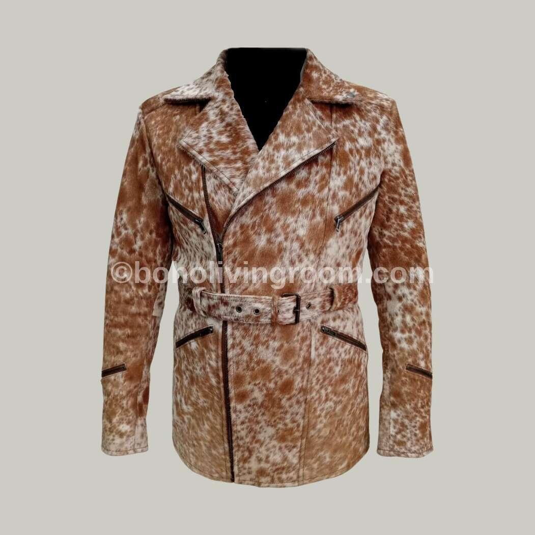 cowhide jacket western style hair on hide