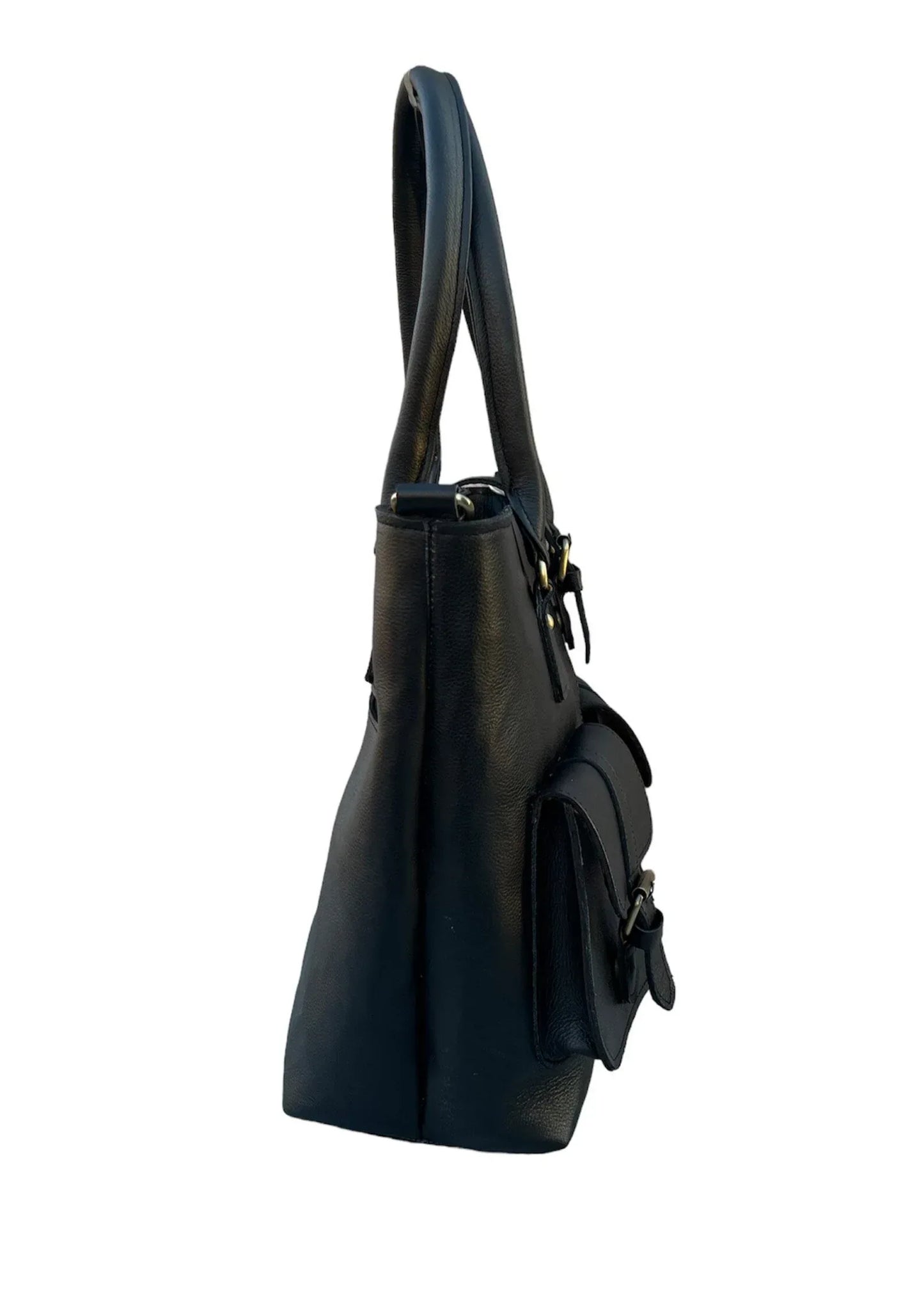 Cowhide Leather Shoulder Bag for Women With Pockets