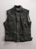 Retro cowhide genuine leather vest for men