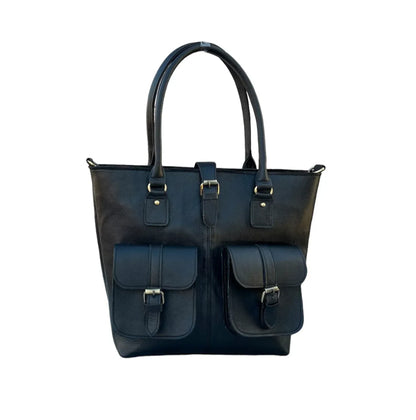 Cowhide Leather Shoulder Bag for Women With Pockets