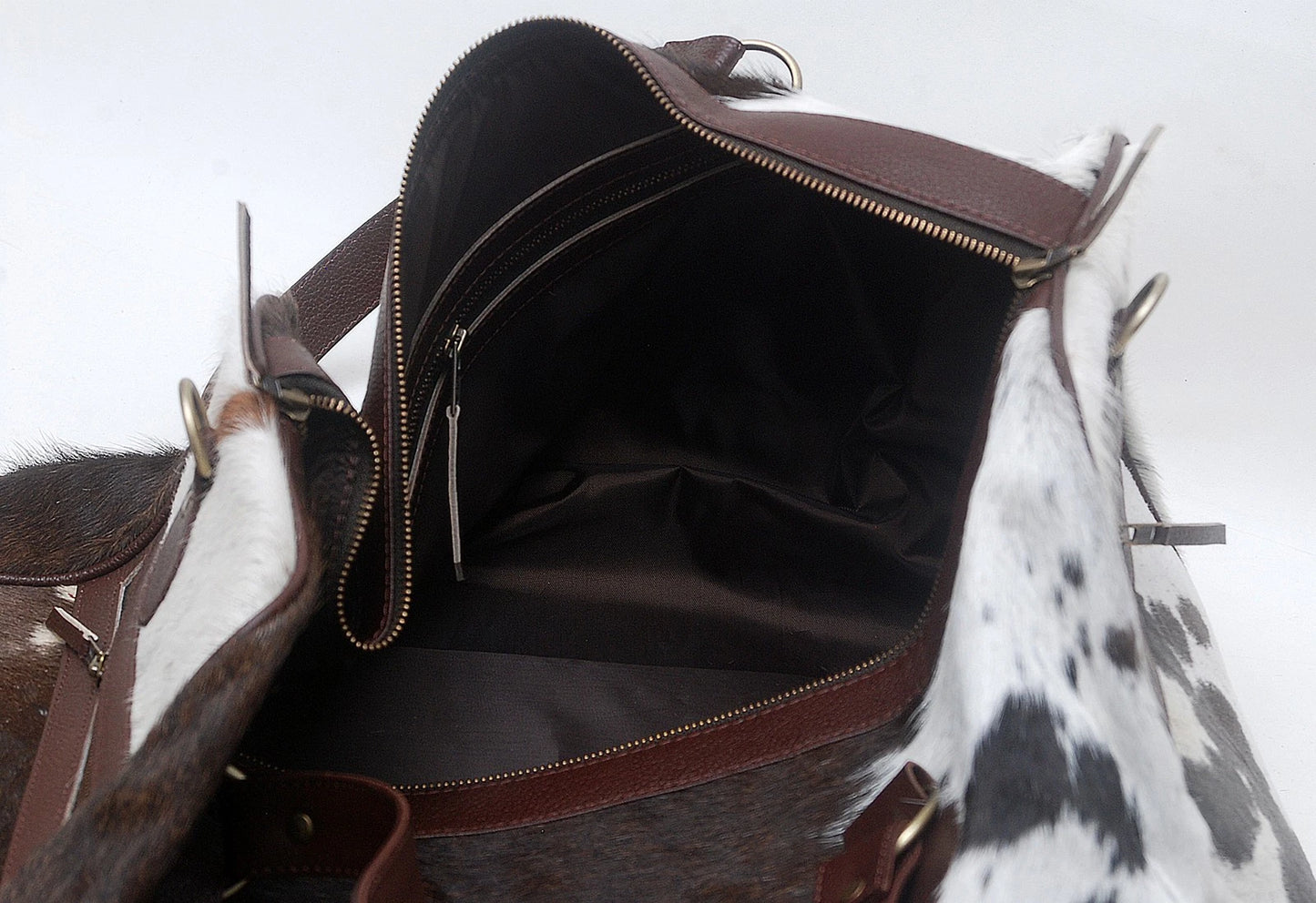 cowhide travel bag real leather duffle