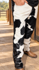 Cowhide Pants Men Black White Western Hair On Hide Trousers