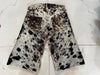 Cowhide Shorts for Men in Natural Tricolor Hair-On Hide