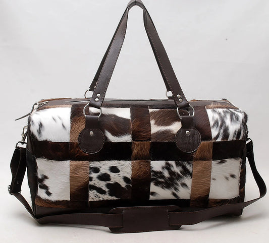 cowhide travel bag real leather duffle