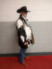 Cowhide Trench Coat for Men with Tricolor Hair-On Hide