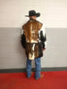 Cowhide Trench Coat for Men with Tricolor Hair-On Hide