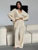 Floral cotton lounge pajama set women