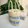 Beach Handbag Straw Purse Stylish Trending Drawstring