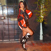 Women’s Cropped Faux Leather Moto Jacket