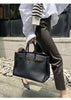 Women Leather Pants Brown High Waist