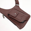 Brown faux leather underarm holster bag