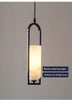 Copper Natural Marble Pendant Lamp Black and Gold