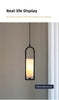 Copper Natural Marble Pendant Lamp Black and Gold