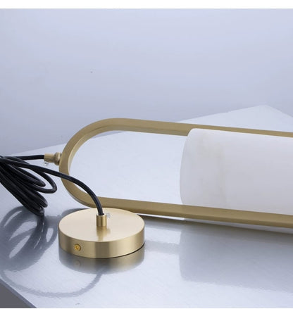 Copper Natural Marble Pendant Lamp Black and Gold