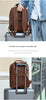 Men’s Leather Backpack with Trolley Sleeve 15.6-Inch Laptop