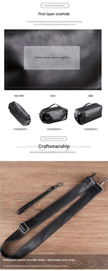 Men’s Full-Grain Cowhide Crossbody Chest Bag
