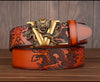 Men Dragon Leather Belt with Automatic Buckle