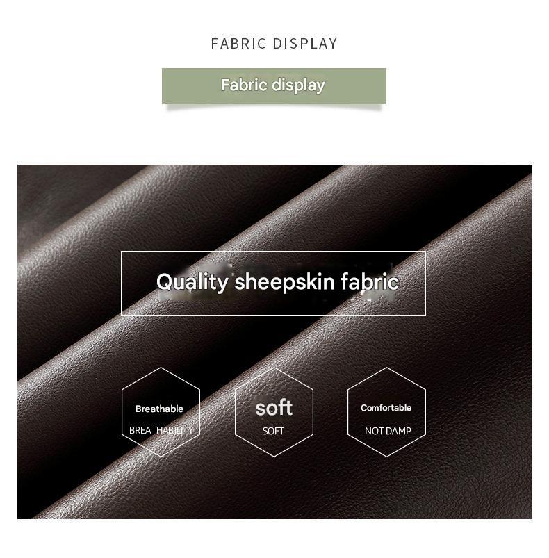 Women genuine leather long trench coat