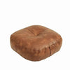 Faux Leather Pouf Ottoman Round Floor Seat Cushion