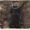 Retro Leather Wheeled Trolley Travel Bag Large Capacity