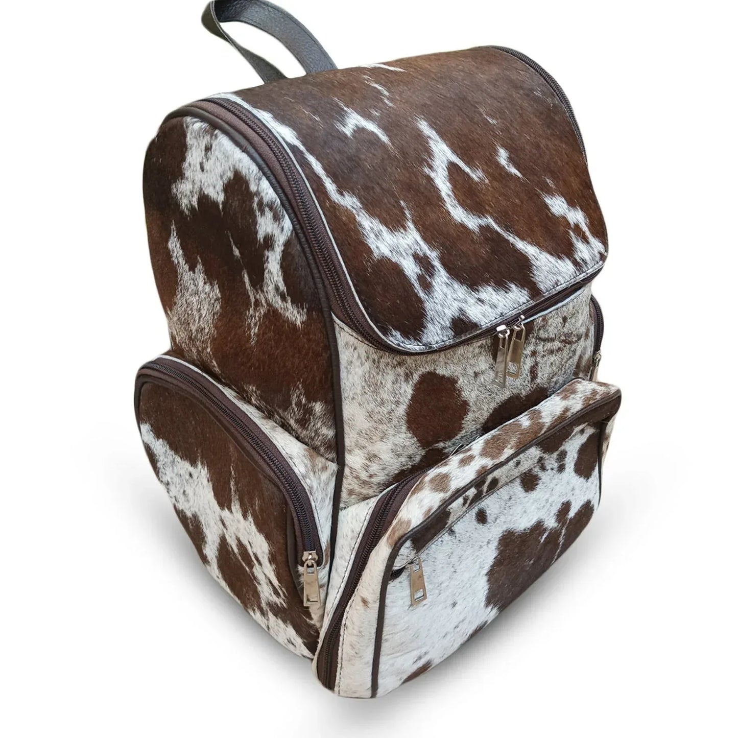 dark cowhide backpack purse genuine leather