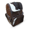 dark cowhide backpack purse genuine leather