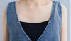Baggy denim overall dress for women