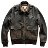 Distressed leather bomber jacket mens genuine leather black