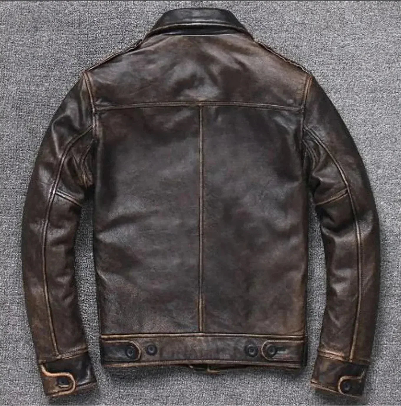 distressed leather bomber jacket mens vintage