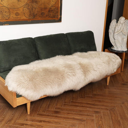 Double Pelt Cream Brown Sheepskin Rug