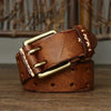 Men's Full Grain Leather Double Prong Belt