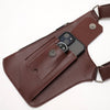 Brown faux leather underarm holster bag
