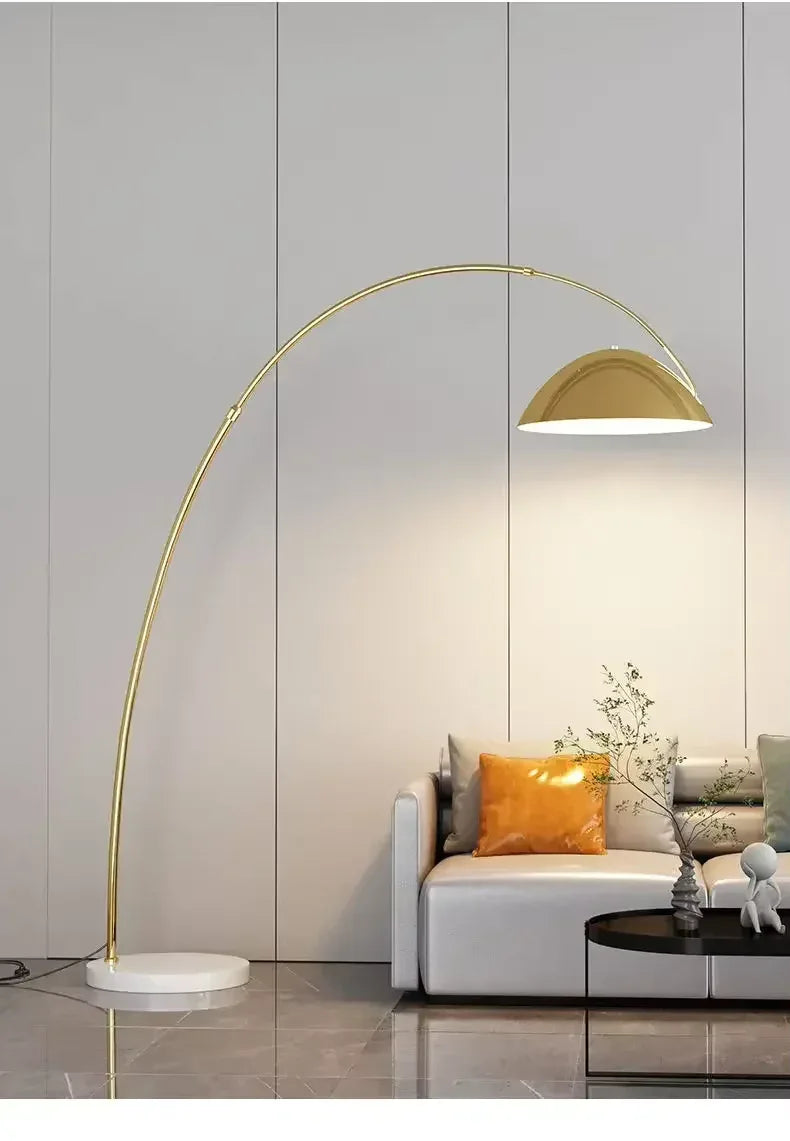 Modern curved arc floor lamp for living rooms
