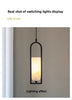 Copper Natural Marble Pendant Lamp Black and Gold