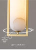 Copper Natural Marble Pendant Lamp Black and Gold
