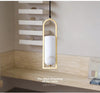 Copper Natural Marble Pendant Lamp Black and Gold