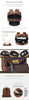 Men’s Leather Backpack with Trolley Sleeve 15.6-Inch Laptop