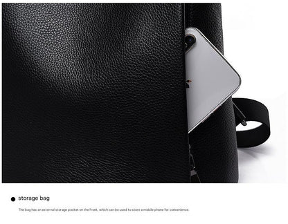 Women’s Black Leather Backpack Bag