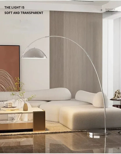 Modern curved arc floor lamp for living rooms