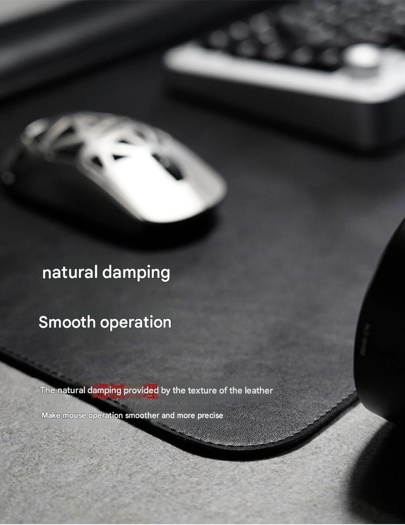 Leather desk mat with magnetic writing surface