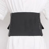 Women's faux leather corset belt with button fastening