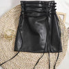 Black faux leather mini skirt bodycon high waist
