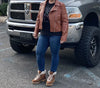 brown faux leather biker jacket women belted cropped fit