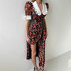 Printed doll collar autumn dress