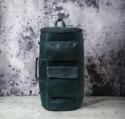 Convertible Leather Backpack Duffle Bag