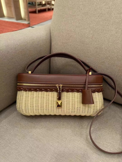 Woven Wicker Rattan Handbag